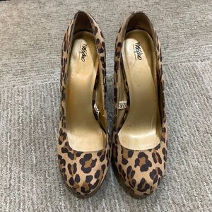 Mossimo Leopard/Cheetah Print Block Heel, Size 7.5